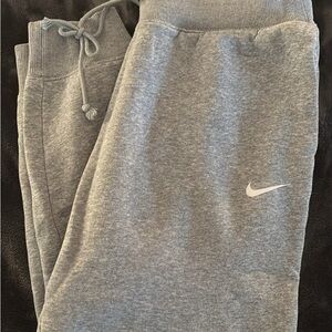 Nike Gray Sweatpants with Drawstring Waistband